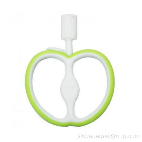 China Apple Shape Baby Silicone Training Toothbrush Supplier